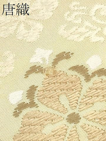 平和屋着物●六通柄袋帯　唐織　菱花文　正絹　逸品　CABL0963hy