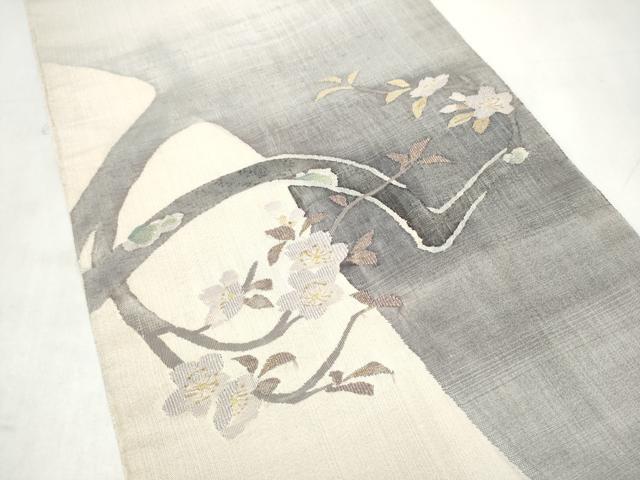 平和屋着物●太鼓柄袋帯　枝桜文　金糸　正絹　逸品　CABL0966hy