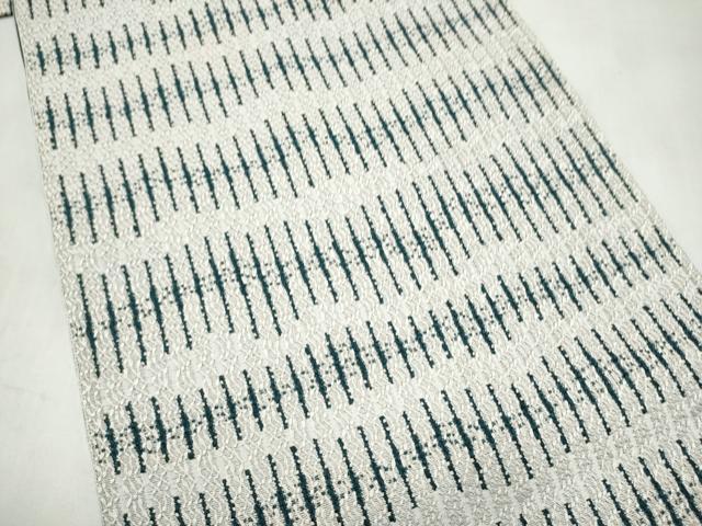 平和屋着物●八寸名古屋帯　間道　一重帯　長尺　正絹　逸品　CABL0984hy