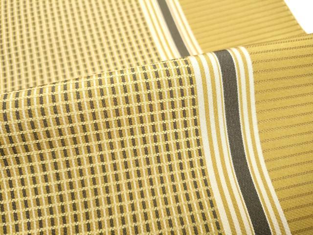 平和屋着物●1897年創業 名門岡野 本場筑前博多織 千年工房　八寸名古屋帯　間道　長尺　正絹　逸品　CABL0995hy