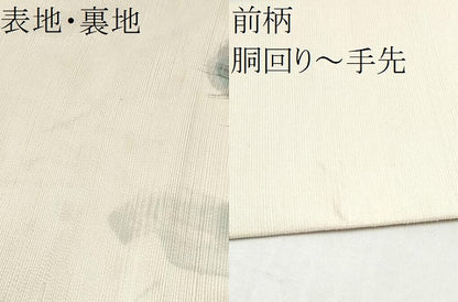 平和屋着物●九寸名古屋帯　手描き　紬地　鹿　草木文　正絹　逸品　CABL1010hy