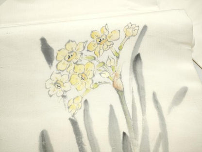 平和屋着物●九寸名古屋帯　作家物　手描き　風景文　正絹　逸品　CABL1016hy