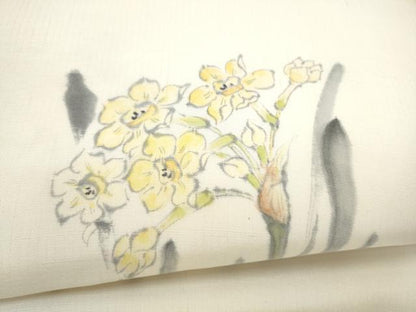 平和屋着物●九寸名古屋帯　作家物　手描き　風景文　正絹　逸品　CABL1016hy