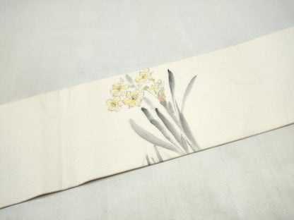 平和屋着物●九寸名古屋帯　作家物　手描き　風景文　正絹　逸品　CABL1016hy