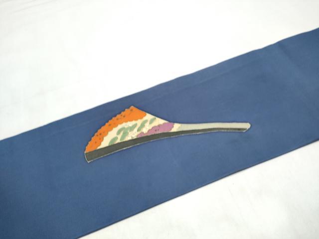 平和屋着物●塩瀬　九寸名古屋帯　人物文　金彩　正絹　逸品　CABL1019hy