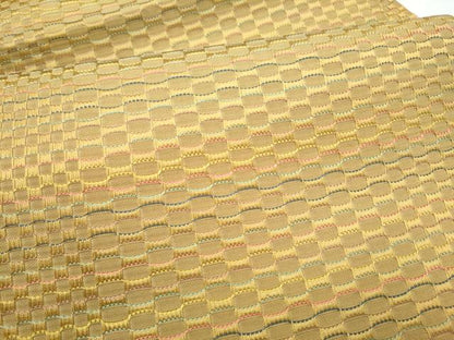 平和屋着物●本場筑前博多織　八寸名古屋帯　幾何学文様　正絹　逸品　CABL1030hy