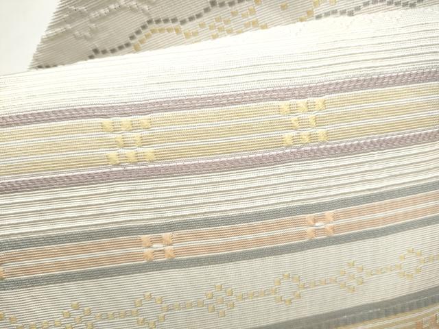 平和屋着物●八寸名古屋帯　花織　浪漫　正絹　逸品　CABL1033hy
