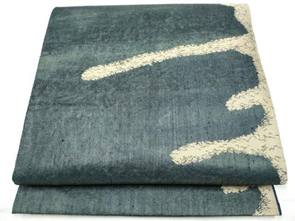 平和屋着物●六通柄袋帯　紬地　抽象文様　正絹　逸品　CABL1039hy