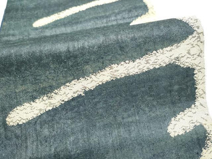 平和屋着物●六通柄袋帯　紬地　抽象文様　正絹　逸品　CABL1039hy