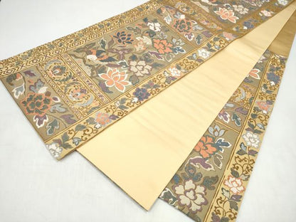 平和屋着物●六通柄袋帯　唐織　天平の装い　正絹　逸品　CABL1042hy