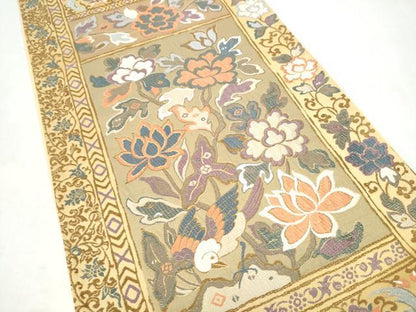 平和屋着物●六通柄袋帯　唐織　天平の装い　正絹　逸品　CABL1042hy