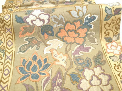平和屋着物●六通柄袋帯　唐織　天平の装い　正絹　逸品　CABL1042hy
