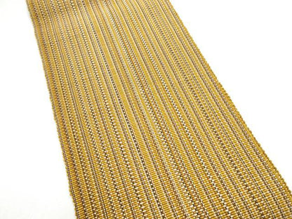 平和屋着物●本場黄八丈　紬　半幅帯　間道　証紙付き　正絹　逸品　CABL1056hy