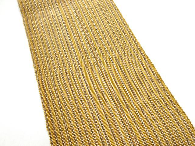 平和屋着物●本場黄八丈　紬　半幅帯　間道　証紙付き　正絹　逸品　CABL1056hy