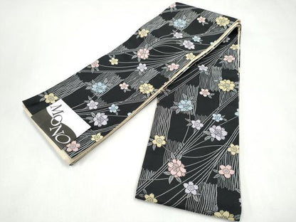 平和屋着物●半幅帯　舞桜文　銀糸　CABL1073hy