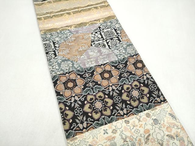 平和屋着物●両面　半幅帯　名物裂　正絹　逸品　CABL1087hy