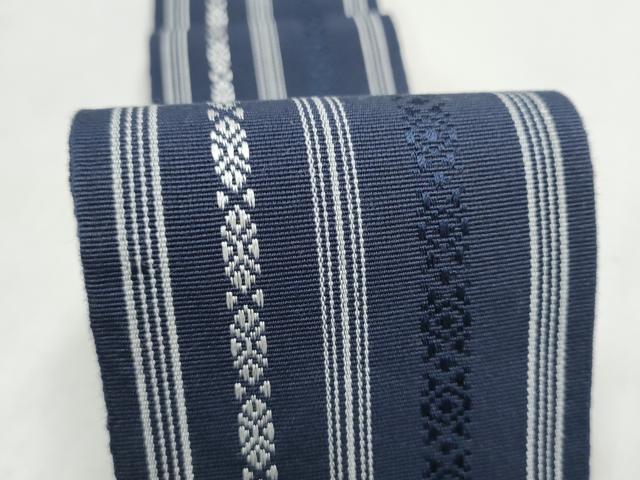 平和屋着物●男性　本場筑前博多織　角帯　献上　正絹　逸品　CABL1109hy