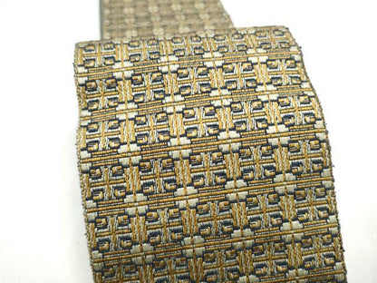 平和屋着物●男性　本場筑前博多織　両面　角帯　幾何学文様　正絹　逸品　CABL1117hy
