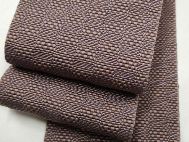平和屋着物●男性　本場筑前博多織　角帯　霞文　正絹　逸品　CABL1126hy
