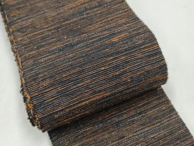 平和屋着物●男性　角帯　紬地　霞文　正絹　逸品　CABL1132hy