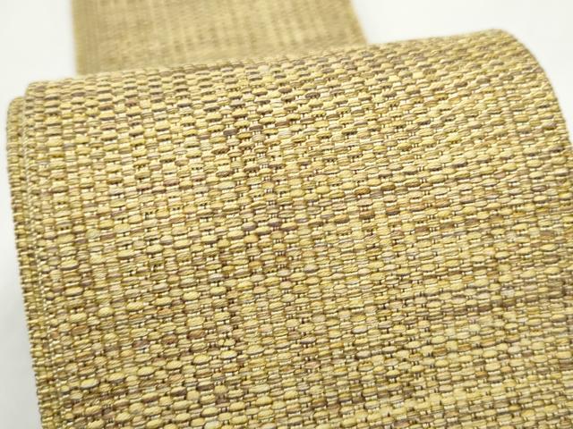 平和屋着物●男性　本場筑前博多織　角帯　霞文　証紙付き　正絹　逸品　CABL1133hy