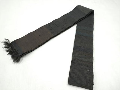 平和屋着物●男性　本場筑前博多織　角帯　霞文　正絹　逸品　CABL1135hy