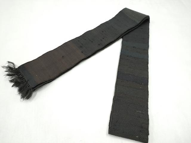平和屋着物●男性　本場筑前博多織　角帯　霞文　正絹　逸品　CABL1135hy
