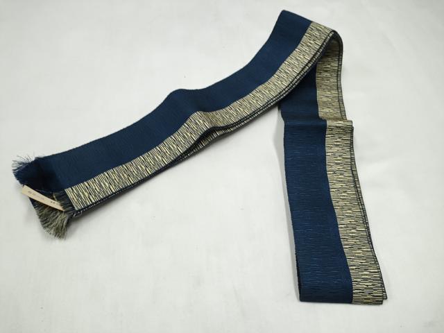 平和屋着物●男性　本場筑前博多織　角帯　間道　正絹　逸品　CABL1137hy