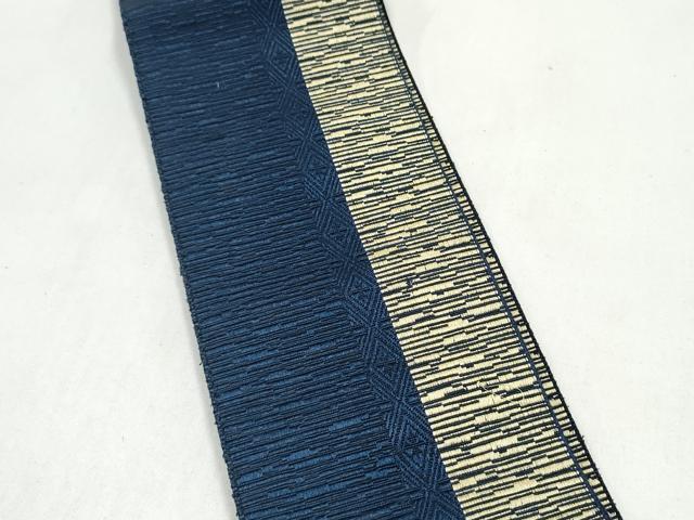 平和屋着物●男性　本場筑前博多織　角帯　間道　正絹　逸品　CABL1137hy
