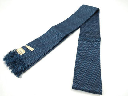 平和屋着物●男性　本場筑前博多織　角帯　宝来織　斜線文　正絹　逸品　CABL1138hy
