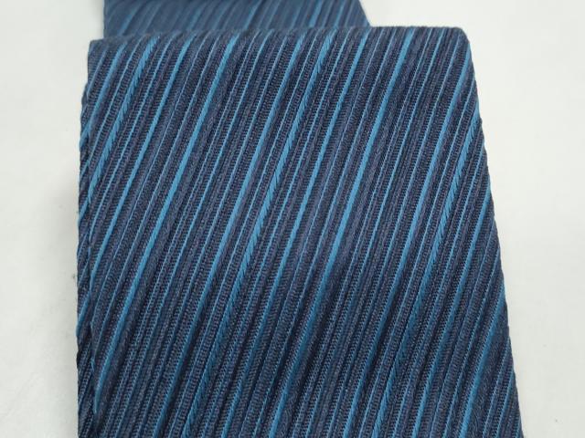平和屋着物●男性　本場筑前博多織　角帯　宝来織　斜線文　正絹　逸品　CABL1138hy