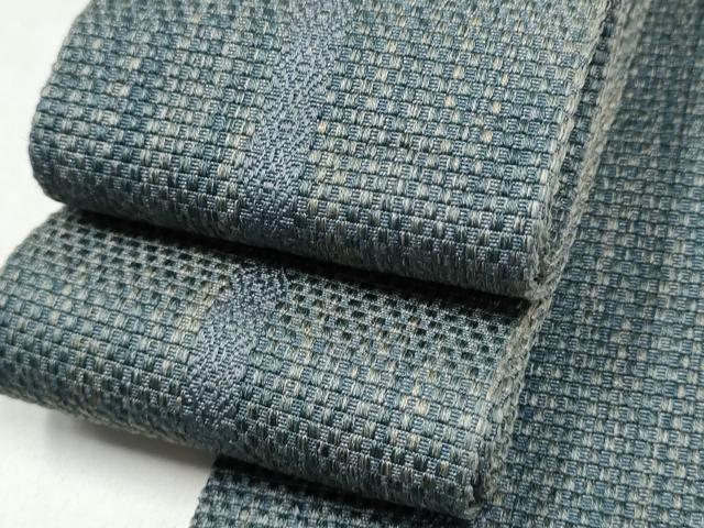 平和屋着物●男性　本場筑前博多織　角帯　霞文　証紙付き　正絹　逸品　CABL1139hy