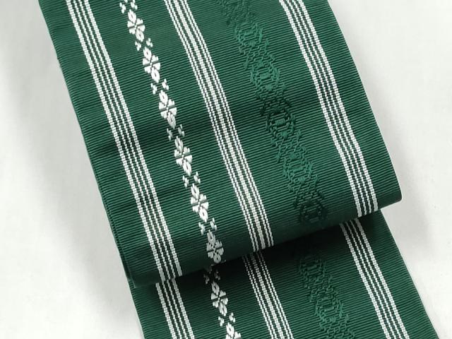 平和屋着物●男性　本場筑前博多織　角帯　献上　証紙付き　正絹　逸品　CABL1141hy