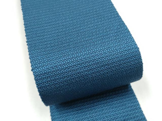平和屋着物●男性　本場筑前博多織　角帯　藍色　正絹　逸品　CABL1148hy