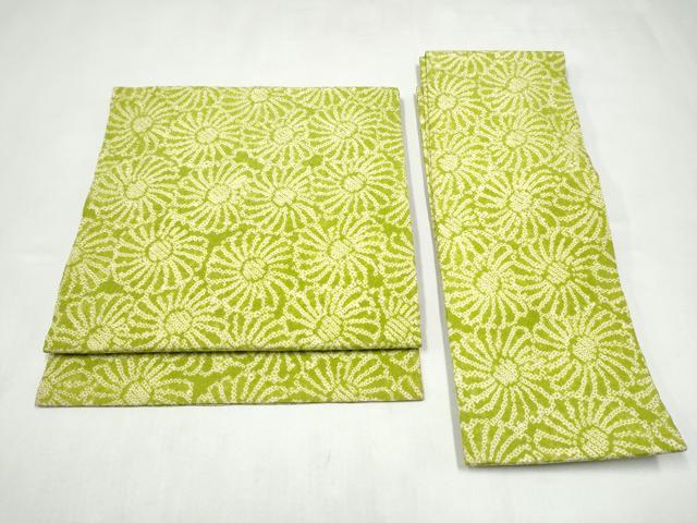 平和屋着物▼つけ帯　総絞り　菊　正絹　逸品　CABL1150hy