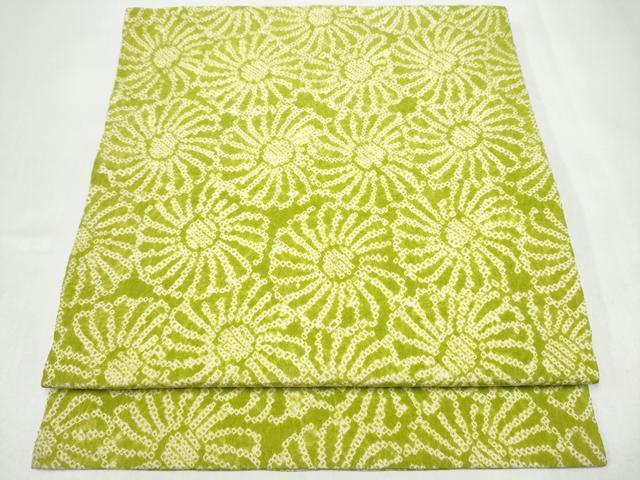 平和屋着物▼つけ帯　総絞り　菊　正絹　逸品　CABL1150hy