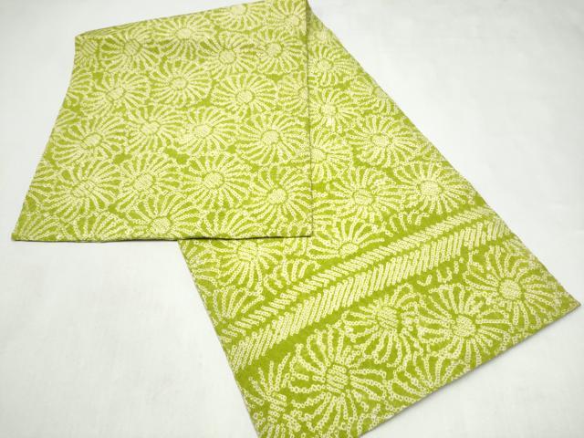 平和屋着物▼つけ帯　総絞り　菊　正絹　逸品　CABL1150hy
