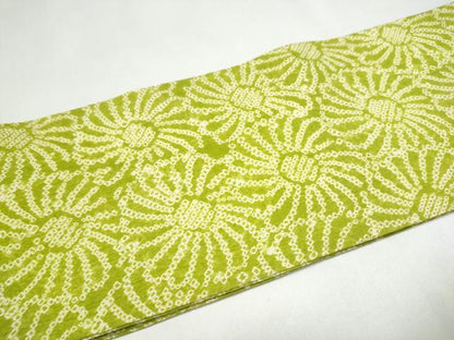 平和屋着物▼つけ帯　総絞り　菊　正絹　逸品　CABL1150hy