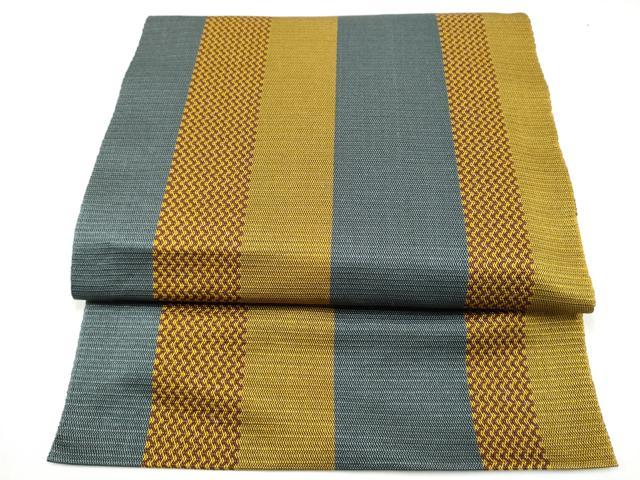 平和屋着物●本場黄八丈　紬　つけ帯　間道　正絹　逸品　CABL1153hy