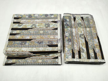 平和屋着物●つけ帯　麗粋唐織　横段花文　金糸　正絹　逸品　CABL1154hy