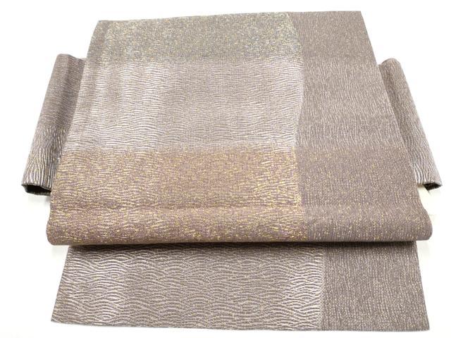 平和屋着物●つけ帯　霞文　金糸　正絹　逸品　CABL1155hy