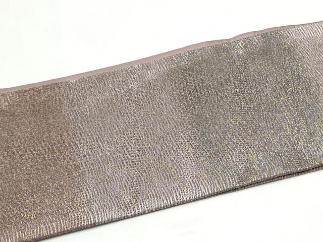 平和屋着物●つけ帯　霞文　金糸　正絹　逸品　CABL1155hy
