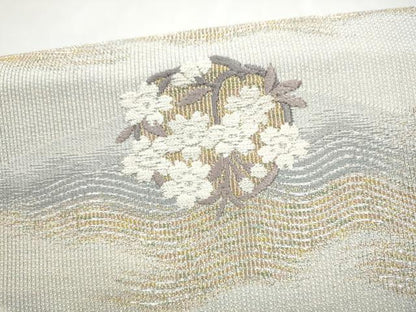 平和屋着物●つけ帯　唐織　草花丸文　金銀糸　正絹　逸品　CABL1157hy