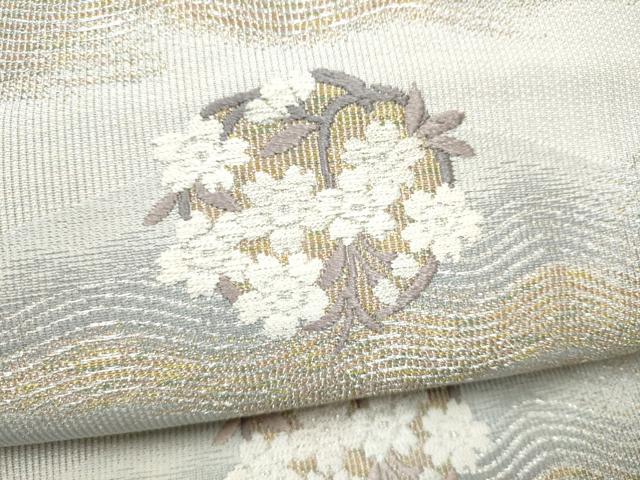 平和屋着物●つけ帯　唐織　草花丸文　金銀糸　正絹　逸品　CABL1157hy