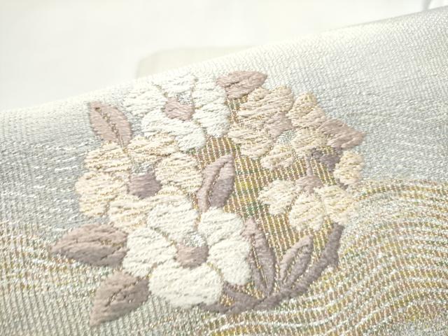 平和屋着物●つけ帯　唐織　草花丸文　金銀糸　正絹　逸品　CABL1157hy