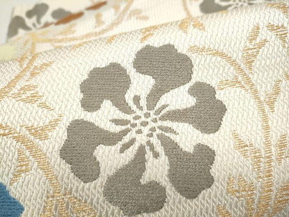 平和屋着物●つけ帯　唐織　花唐草文　正絹　逸品　CABL1159hy