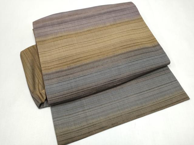 平和屋着物●つけ帯　紬地　霞文　金通し地　正絹　逸品　CABL1161hy