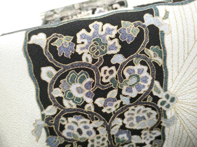 平和屋着物●ワンタッチつけ帯　鳳凰更紗花文　金彩　正絹　逸品　CABL1164hy