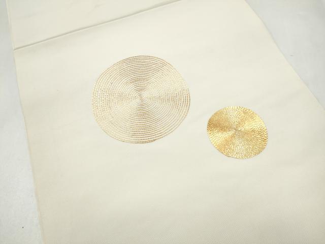平和屋着物●本場筑前博多織　太鼓柄　本袋帯　総駒刺繍　丸文　正絹　逸品　CABL1171hy