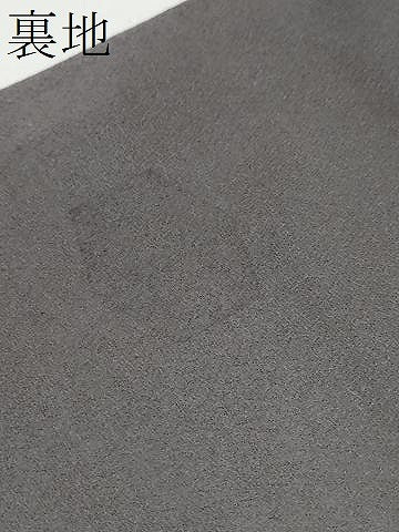 平和屋着物●太鼓柄袋帯　葡萄蔦の葉文　銀通し地　正絹　逸品　CABL1175hy